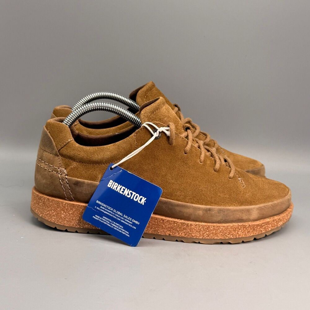 Birkenstock Honnef Low Women's 8.5 Dark Tea Suede Lace-Up Comfort Sneakers